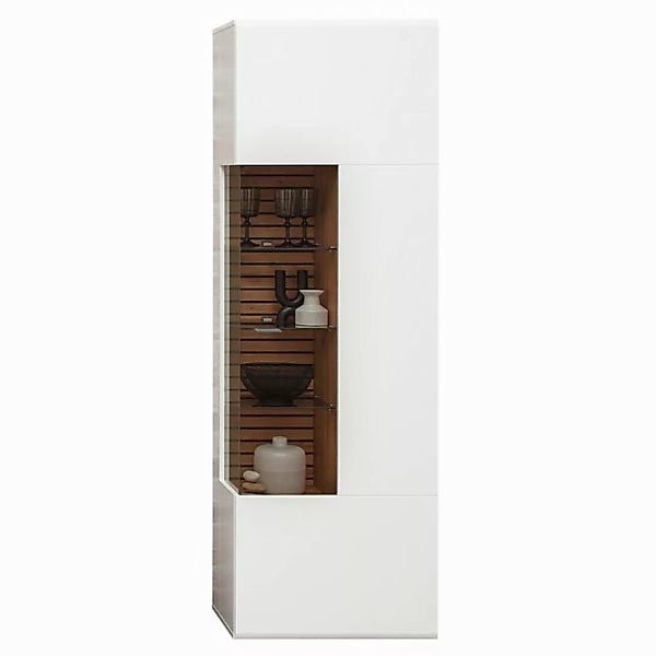 expendio Vitrine Frederik 1R weiß matt mit Beleuchtung 65x201x40 cm Anschla günstig online kaufen