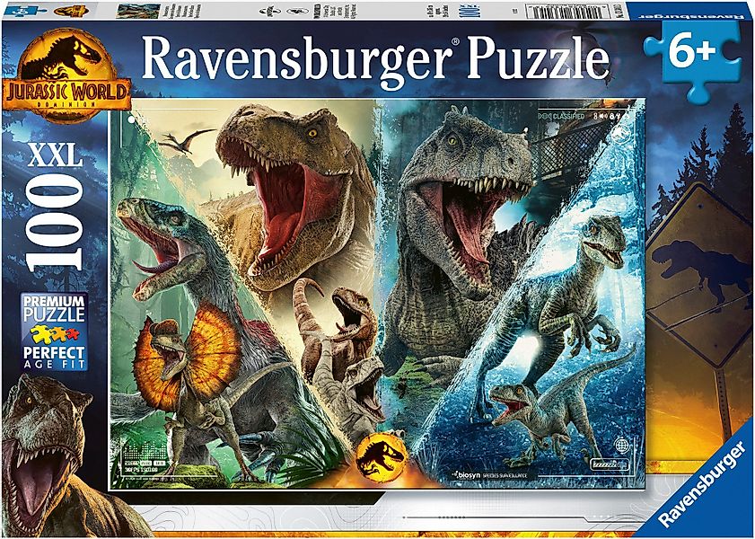Ravensburger Puzzle Jurassic World, Dinosaurierarten, 100 günstig online kaufen