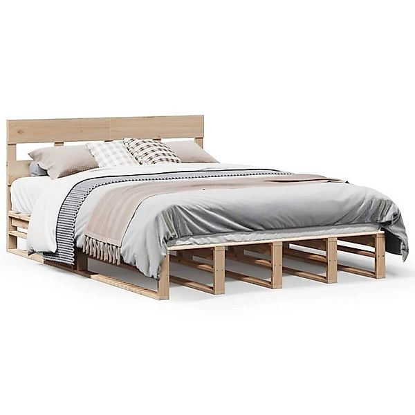 vidaXL Bettgestell Massivholzbett ohne Matratze 160x200 cm Kiefernholz Bett günstig online kaufen