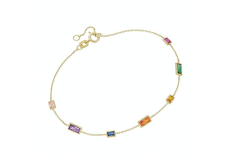 Luigi Merano Armband mit farbigen Steinen, Gold 375 günstig online kaufen