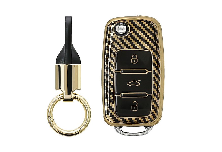 kwmobile Schlüsseltasche Hülle für VW Skoda Seat 3-Tasten Autoschlüssel (1- günstig online kaufen