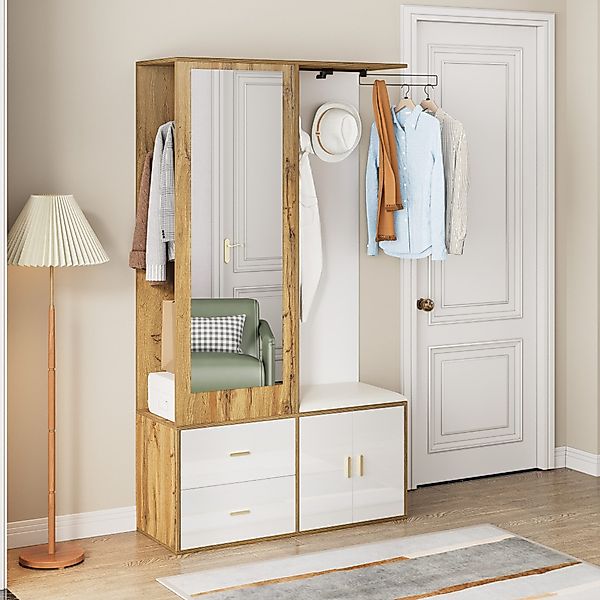 Flieks Garderoben-Set mit Ankleidespiegel, Schuhschrank, Schuhbank, günstig online kaufen