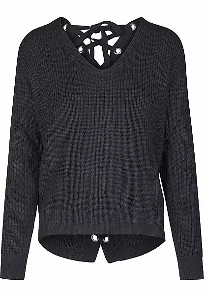 URBAN CLASSICS Sweatshirt "Urban Classics Damen Ladies Back Lace Up Sweater günstig online kaufen