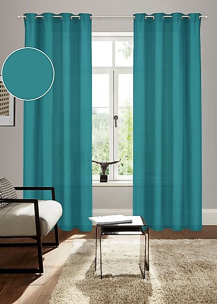 Bruno Banani Vorhang »Lagan« Ösen 2 Stk. tlg. 2-er Set, gewebt, Microfaser, günstig online kaufen