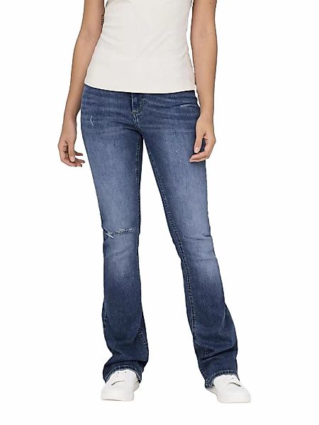 Only Damen Jeans ONLBLUSH MID FLARED TAI305 Blau - Medium Blue Denim günstig online kaufen