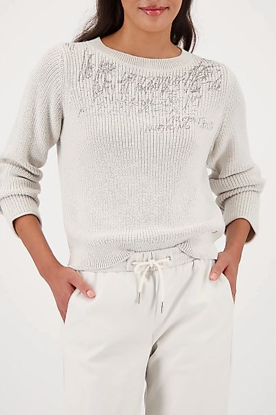 Monari Strickpullover "Pullover Schmuck + Lurex" Regular fit mit Rundhalsau günstig online kaufen