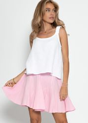 SASSYCLASSY A-Linien-Rock Musselin Rock mit Godet-Falten günstig online kaufen