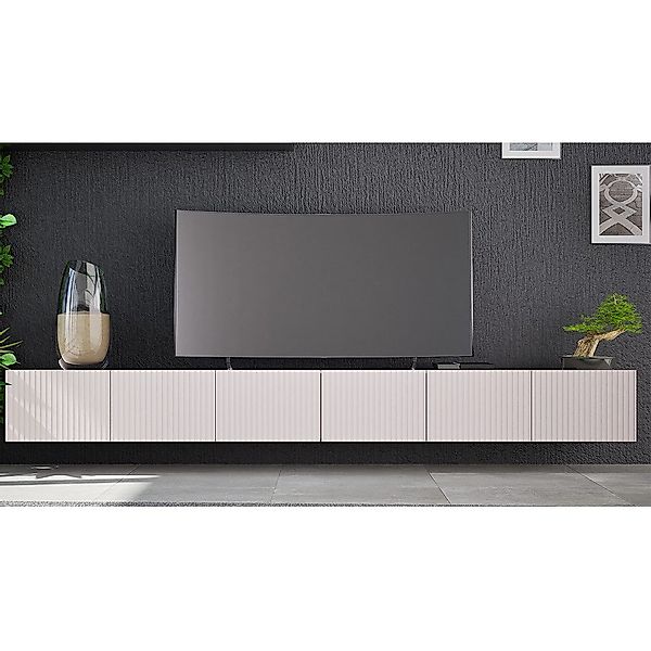 Lomadox Lowboard KEMPTEN-132, in kaschmir, 6-türig, günstig online kaufen