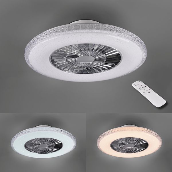 Reality Leuchten LED Deckenleuchte Harstad Deckenventilator, günstig online kaufen