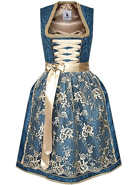 Alpenmärchen Dirndl Dirndl Luna in blau und creme - ALM921 günstig online kaufen