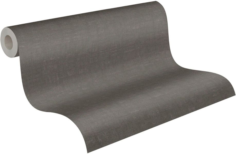 Livingwalls Tapete Uni Grau und Braun 53 cm x 10,05 m AS-387454 günstig online kaufen