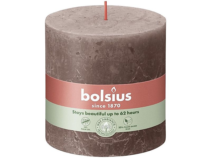 Bolsius Stumpenkerze Bolsius Rustik XXL Stumpenkerze 100/100 mm günstig online kaufen