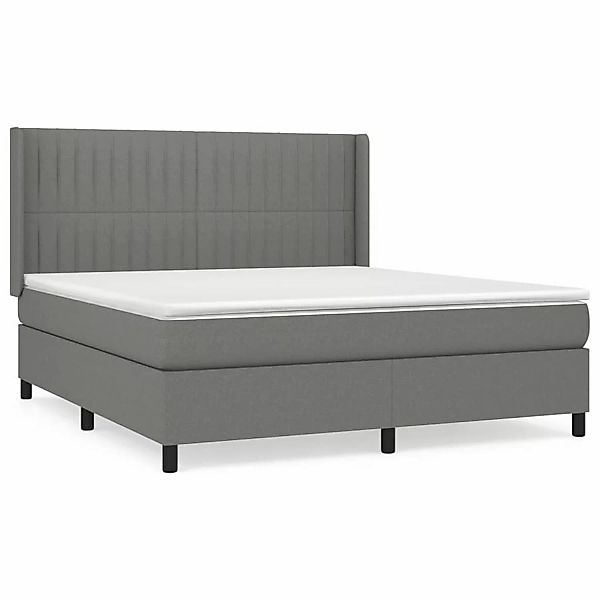 vidaXL Boxspringbett mit Matratze Dunkelgrau 180x200 cm Stoff1397198 günstig online kaufen