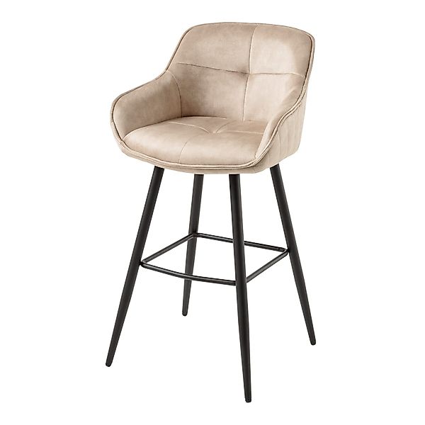 riess-ambiente Barhocker EUPHORIA champagner greige / schwarz (Einzelartike günstig online kaufen