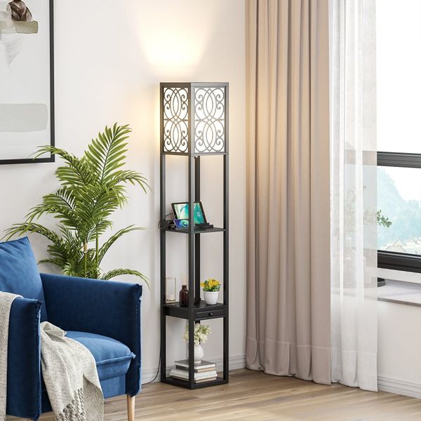 COSTWAY Stehlampe, ohne Leuchtmittel, Warmweiß, ohne günstig online kaufen