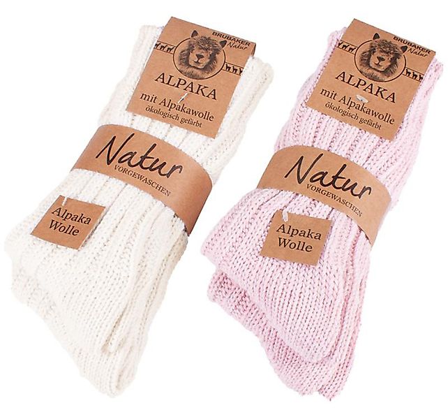 BRUBAKER Kuschelsocken warme dicke Alpaka Socken günstig online kaufen