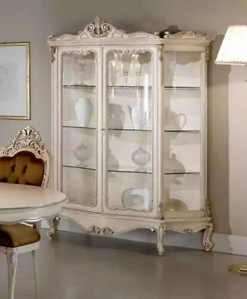 JVmoebel Vitrine Holz Vitrine Glas Schrank Wohnzimmer Anrichte Luxus Möbel günstig online kaufen