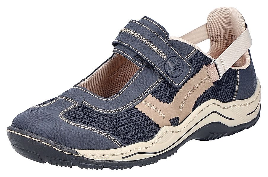 Rieker Klettschuh, Schlupfschuh, Slip on Sneaker mit farblich abgesetzten Z günstig online kaufen