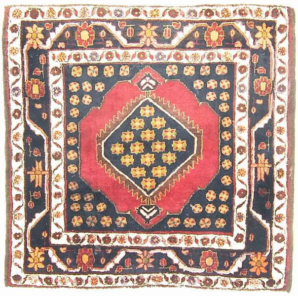morgenland Wollteppich »Hamadan Teppich handgeknüpft rot«, quadratisch günstig online kaufen