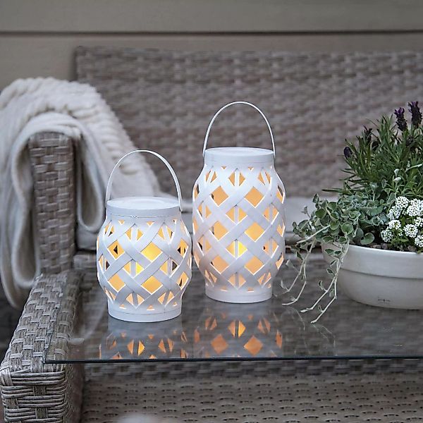 LED-Laterne Flame Lantern, weiß, Höhe 16 cm günstig online kaufen