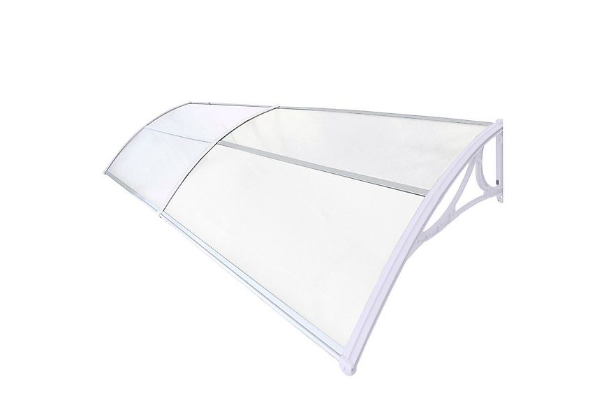 TRUTZHOLM Vordach 97 x 295 cm Hohlkammerplatte Aluabschlussleiste weiß Pult günstig online kaufen