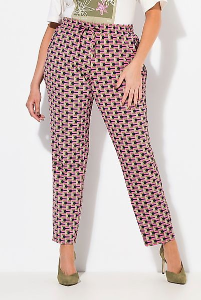 Ulla Popken Schlupfhose Jerseyhose bedruckt Zipptaschen günstig online kaufen