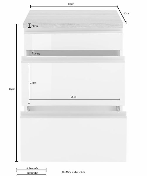 KOCHSTATION Kochfeldumbauschrank »KS-Ohio« günstig online kaufen