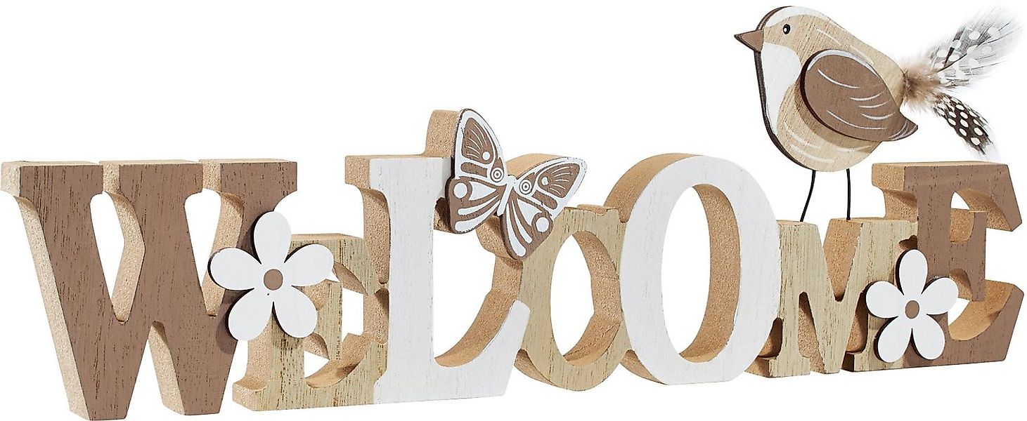 Wanddekoobjekt Deko-Schriftzug "Welcome", Schriftzug günstig online kaufen