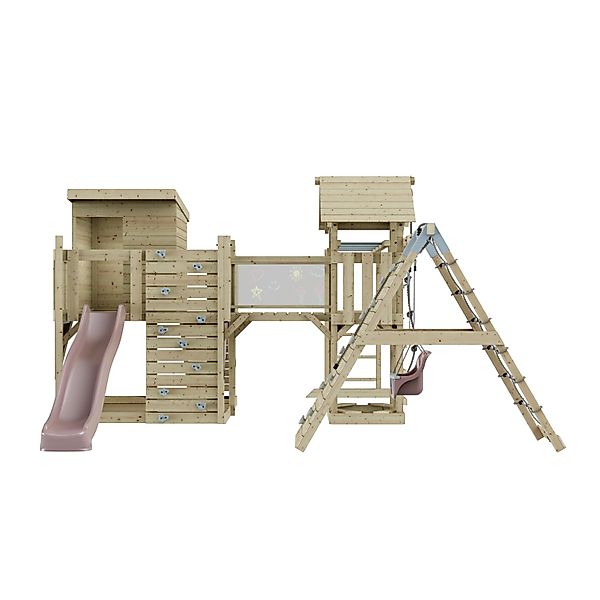 OutdoorToys Spielturm Tessa mit Babyschaukel Altrosa günstig online kaufen