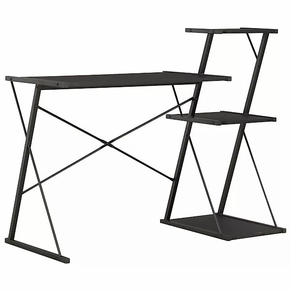 Schreibtisch Mit Regal Schwarz 116×50×93 Cm günstig online kaufen