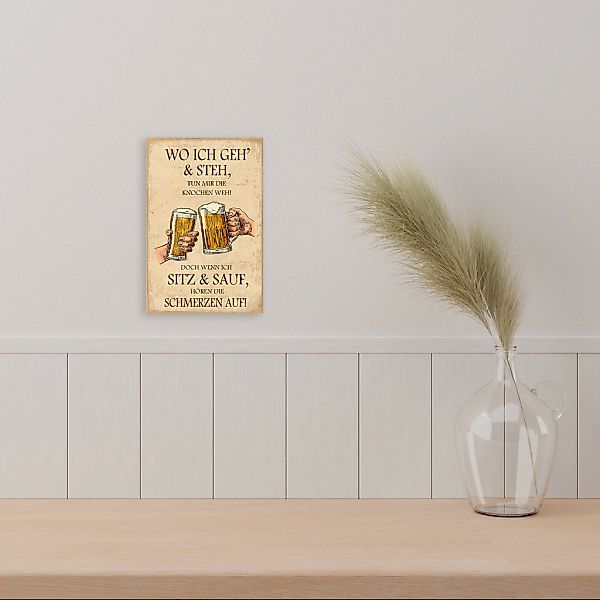 queence Alu-Dibond-Druck "Bier", Getränke-Sprüche-Sprüche & Texte, Bier, Sp günstig online kaufen
