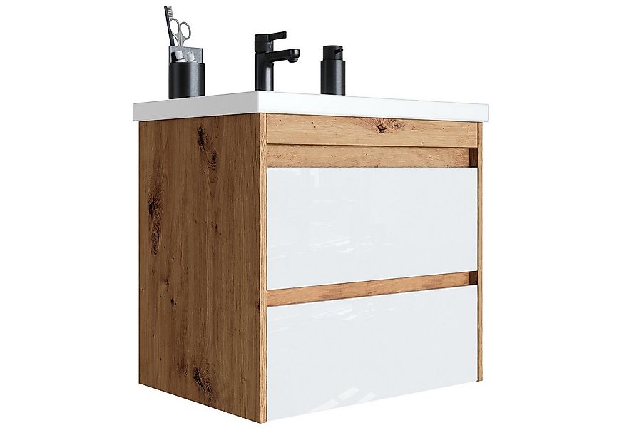 Newroom Waschtisch Sulier, Waschbeckenunterschrank inkl. Waschbecken lackie günstig online kaufen