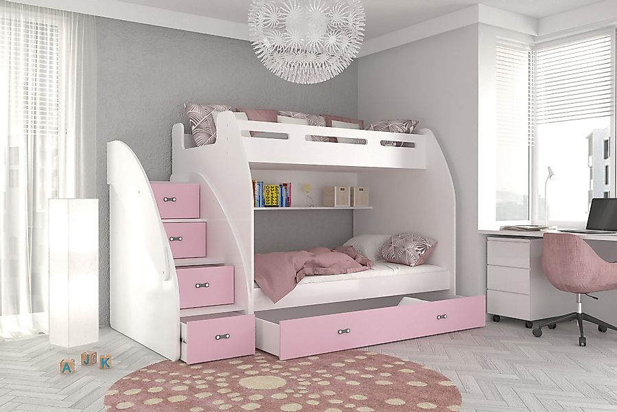AJKmeble Hochbett Etagenbett 90x200 / 120x200cm, günstig online kaufen