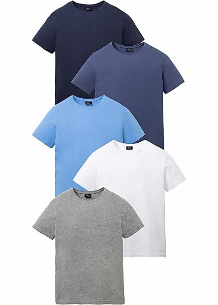 bonprix T-Shirt "T-Shirt (5er Pack)" Packung, 5, 5 Stk. T-Shirt (5er Pack) günstig online kaufen