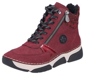 Rieker Winterboots Schnürstiefelette, Schnürboots mit Textil-Besatz günstig online kaufen