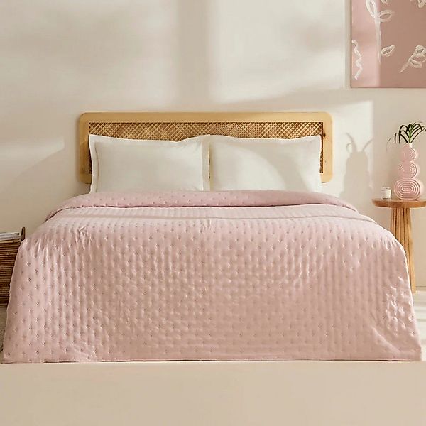 Karaca Home Tagesdecke Breezy Bettüberwurf Puderrosa günstig online kaufen