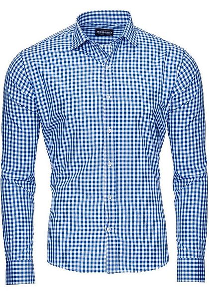 Reslad Businesshemd Reslad Herren Hemd Vichy Karomuster Langarmhemd RS-7007 günstig online kaufen