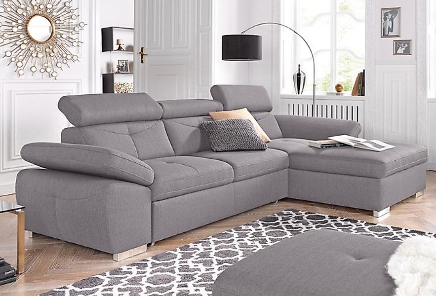 exxpo - sofa fashion Ecksofa »Spring, super bequem, mit Armteil- und Kopfte günstig online kaufen