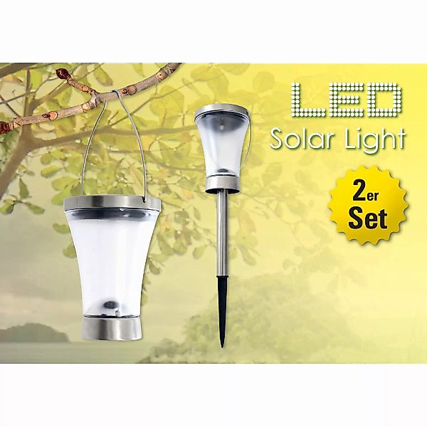 Näve Leuchten 8er-Set LED Deko Solarleuchte silber günstig online kaufen