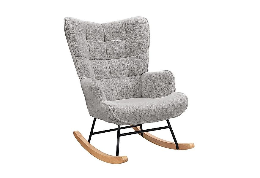 PXloue Schaukelstuhl Stillsessel Relaxsessel Loungesessel, Mit Holzkufen Wo günstig online kaufen