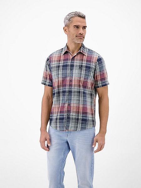 LERROS Kurzarmhemd Kariertes Kurzarmhemd aus Baumwolle und Leinen günstig online kaufen