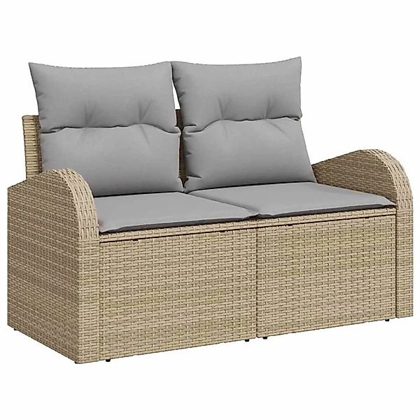 vidaXL Gartensofa Beige 124 x 62 x 69cm Poly-Rattan 42006745 günstig online kaufen