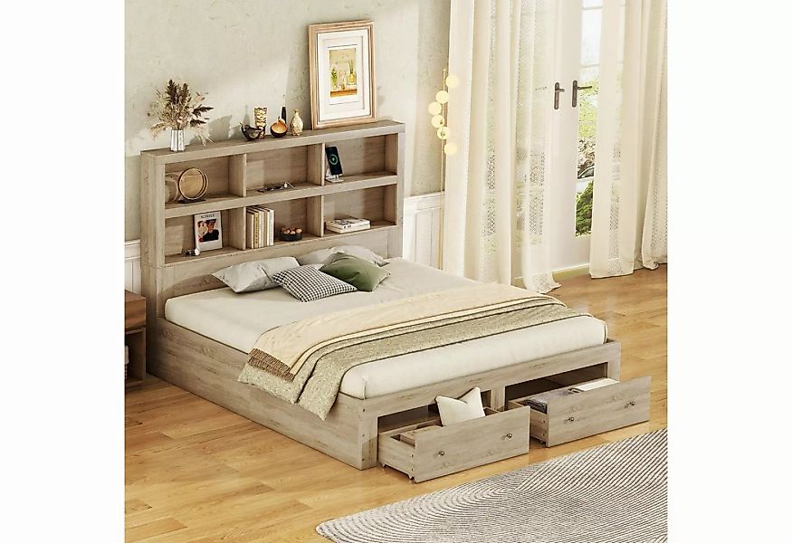 HAUSS SPLOE Bett Doppelbett Funktionsbett Bettrahmen (mit zwei Schubladen a günstig online kaufen