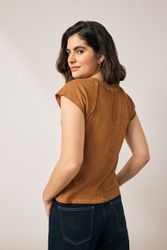 Next Shirttop Gewaschenes T-Shirt mit offenen günstig online kaufen