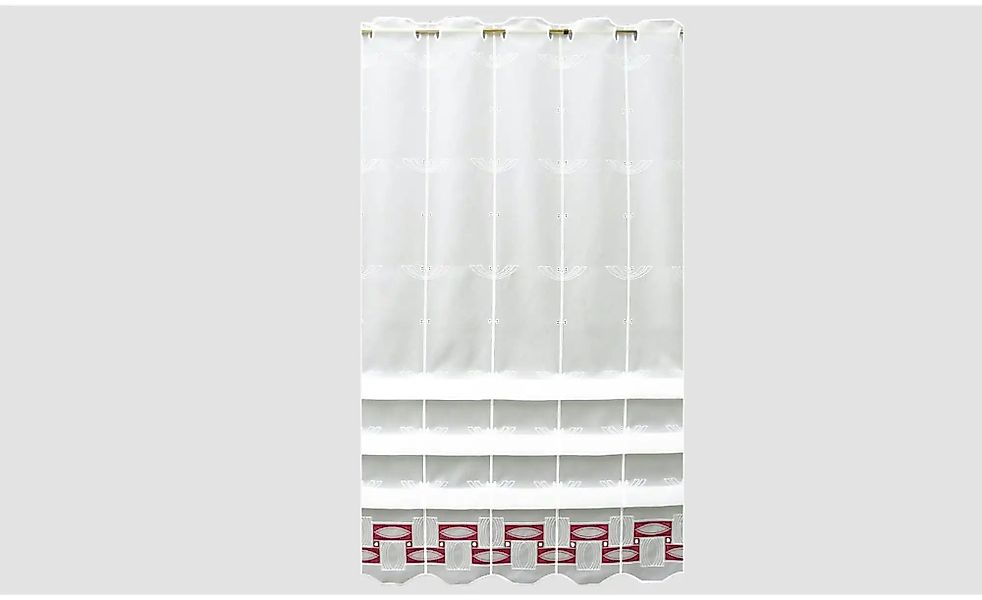 FLORENTINA Scheibengardine   ¦ rot ¦ Synthetik ¦ Maße (cm): B: 80 H: 175 Ga günstig online kaufen