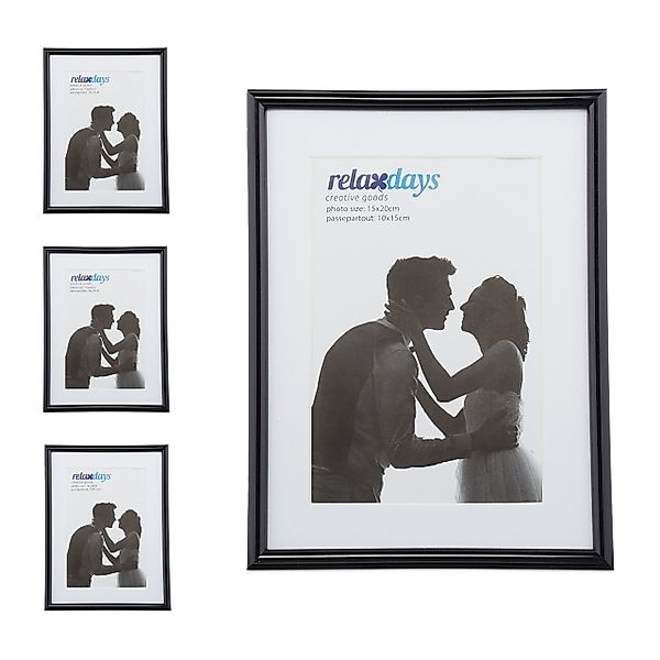 relaxdays Bilderrahmen 4 x Bilderrahmen 15 günstig online kaufen