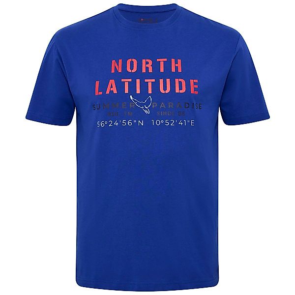 North T-Shirt mit Label-Print Farbe blau Größe: 3XL günstig online kaufen