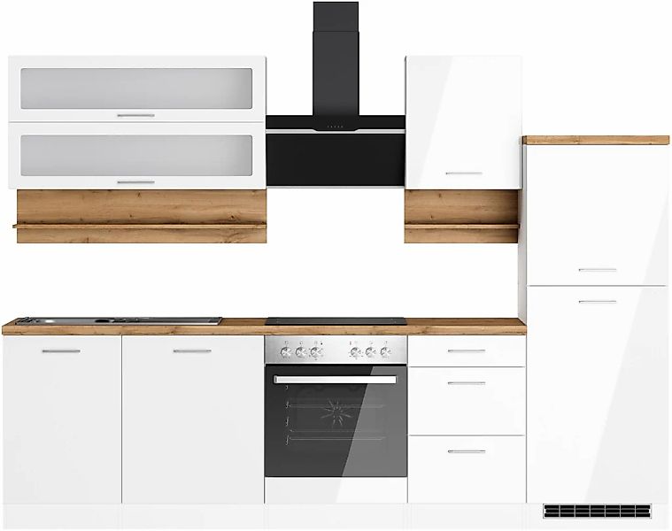 KOCHSTATION Küchenzeile "KS-Milan", 280 cm breit, robuste Metallauszüge, vi günstig online kaufen