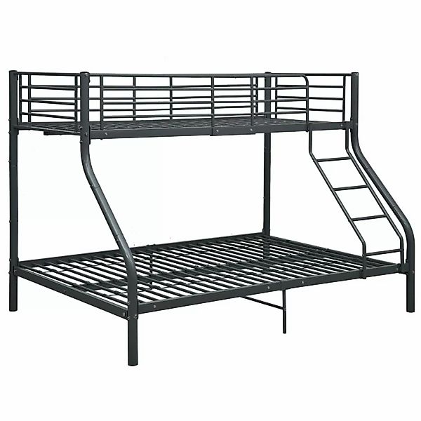 Etagenbettgestell Schwarz Metall 140x200 Cm/90x200 Cm günstig online kaufen