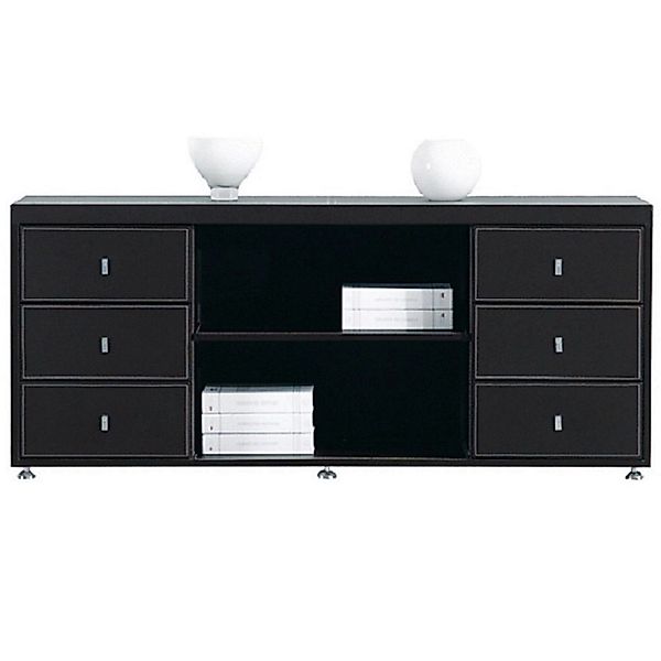 Jet-Line Aktenschrank/Sideboard Padova in Schwarz  Bezogen mit Kunstleder 6 günstig online kaufen
